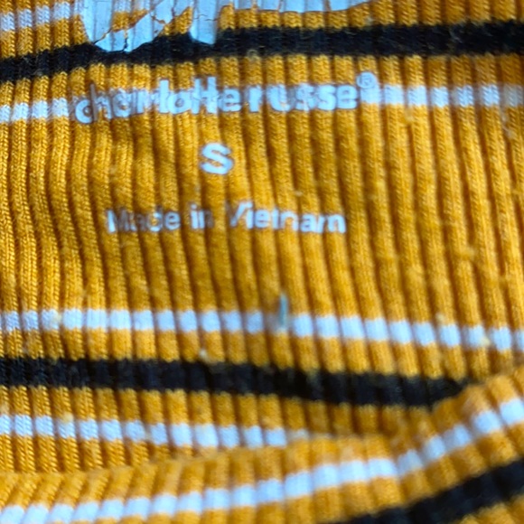 Mustard striped crop top - Picture 4 of 4